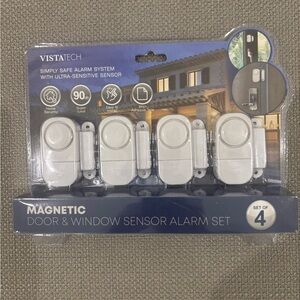 Vistatech Magnetic Door & Window Sensor Alarm Set of 4